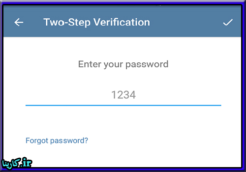 کلیک روی گزینه ی Forget password برای بازیابی رمز 