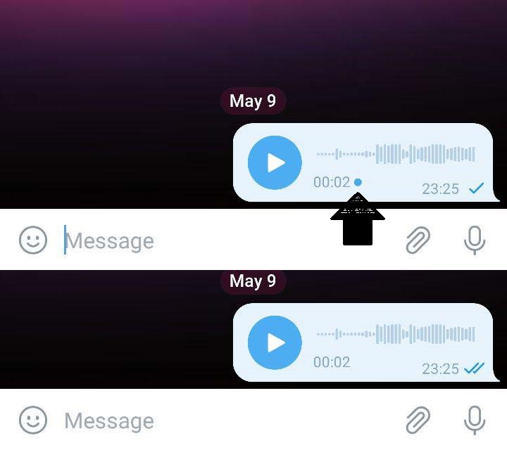 فرستادن ویس بهترین روش برای چک کردن آخرین بازدید تلگرام