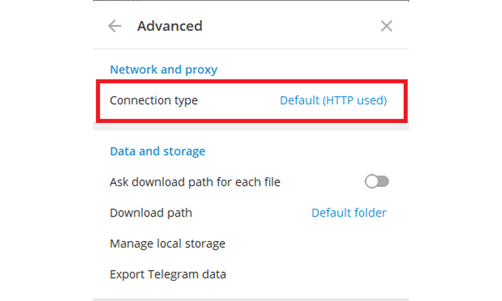 اکنون نوع اتصال را انتخاب کنید یعنی باید گزینه connection type رابزنید.