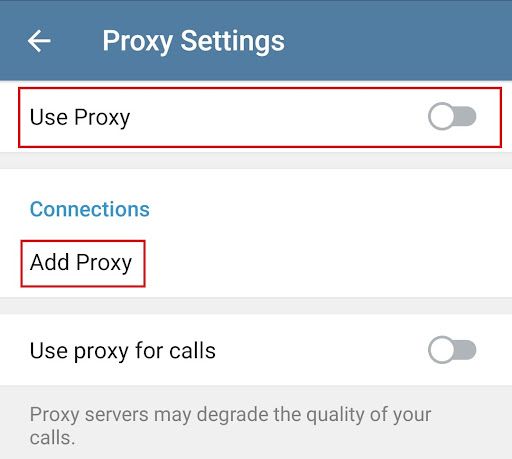 روی Add Proxy کلیک کنید.